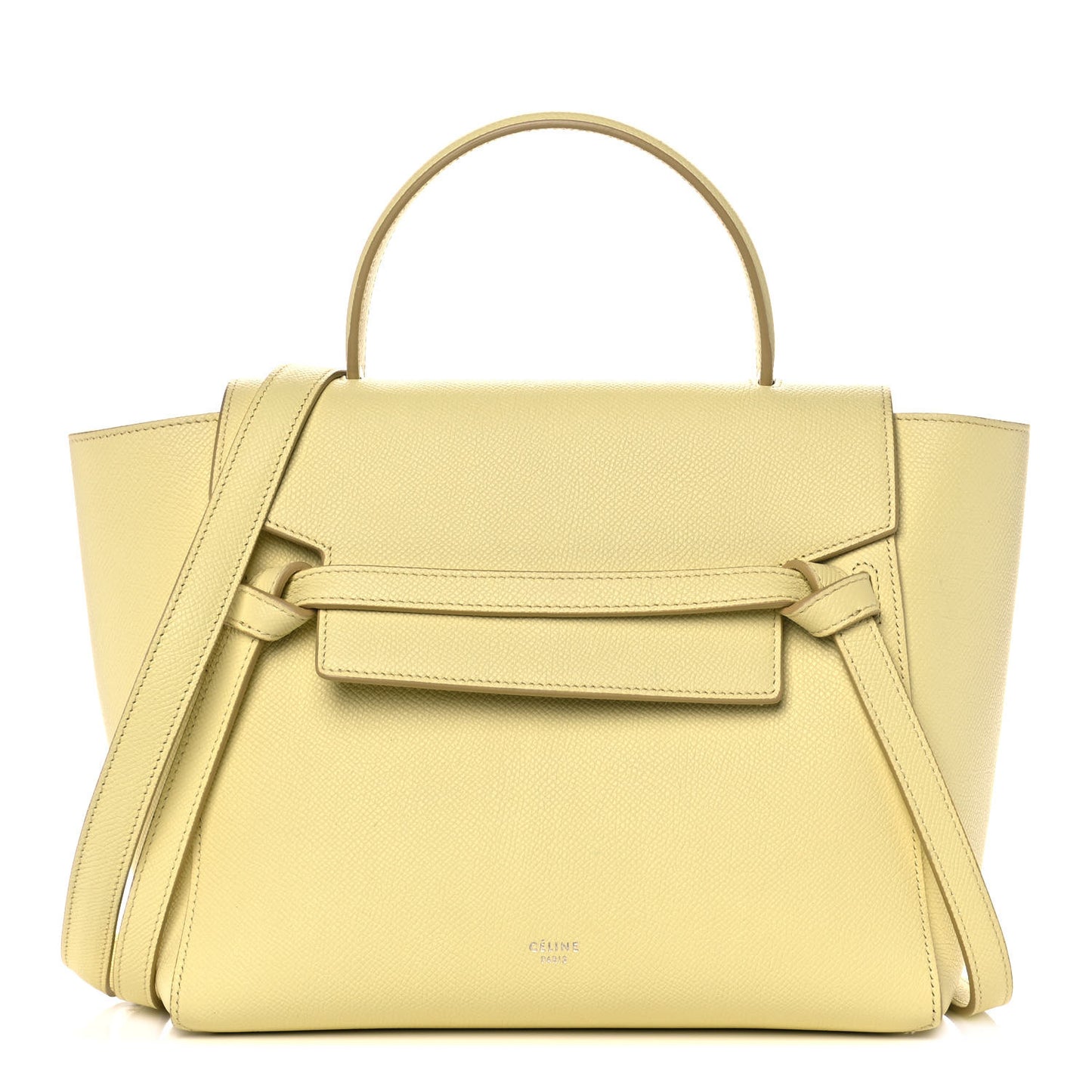 Grained Calfskin Micro Belt Bag Bergamote