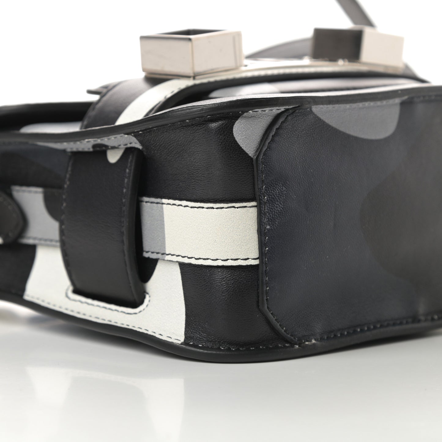 Calfskin Camouflage Tiny PS11 Classic Shoulder Bag Black