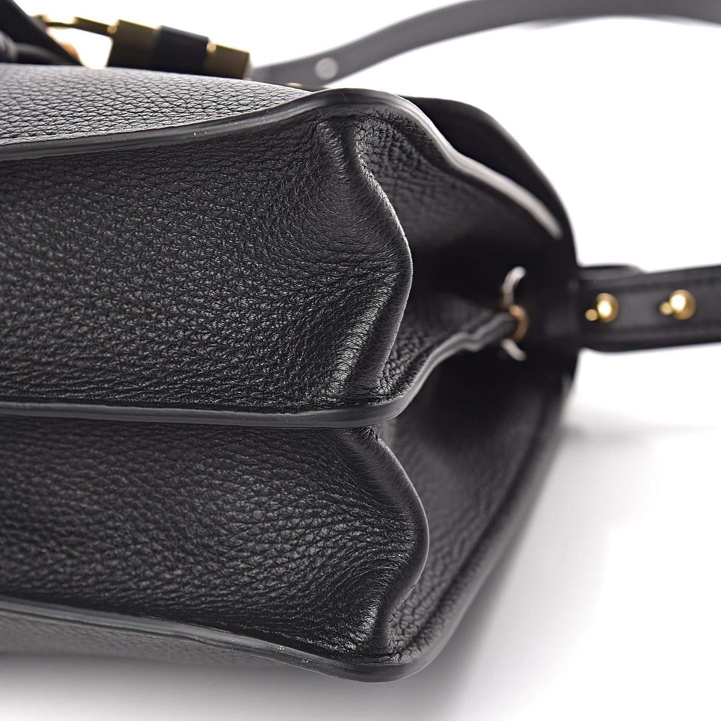 Grained Calfskin Medium Aby Day Shoulder Bag Black