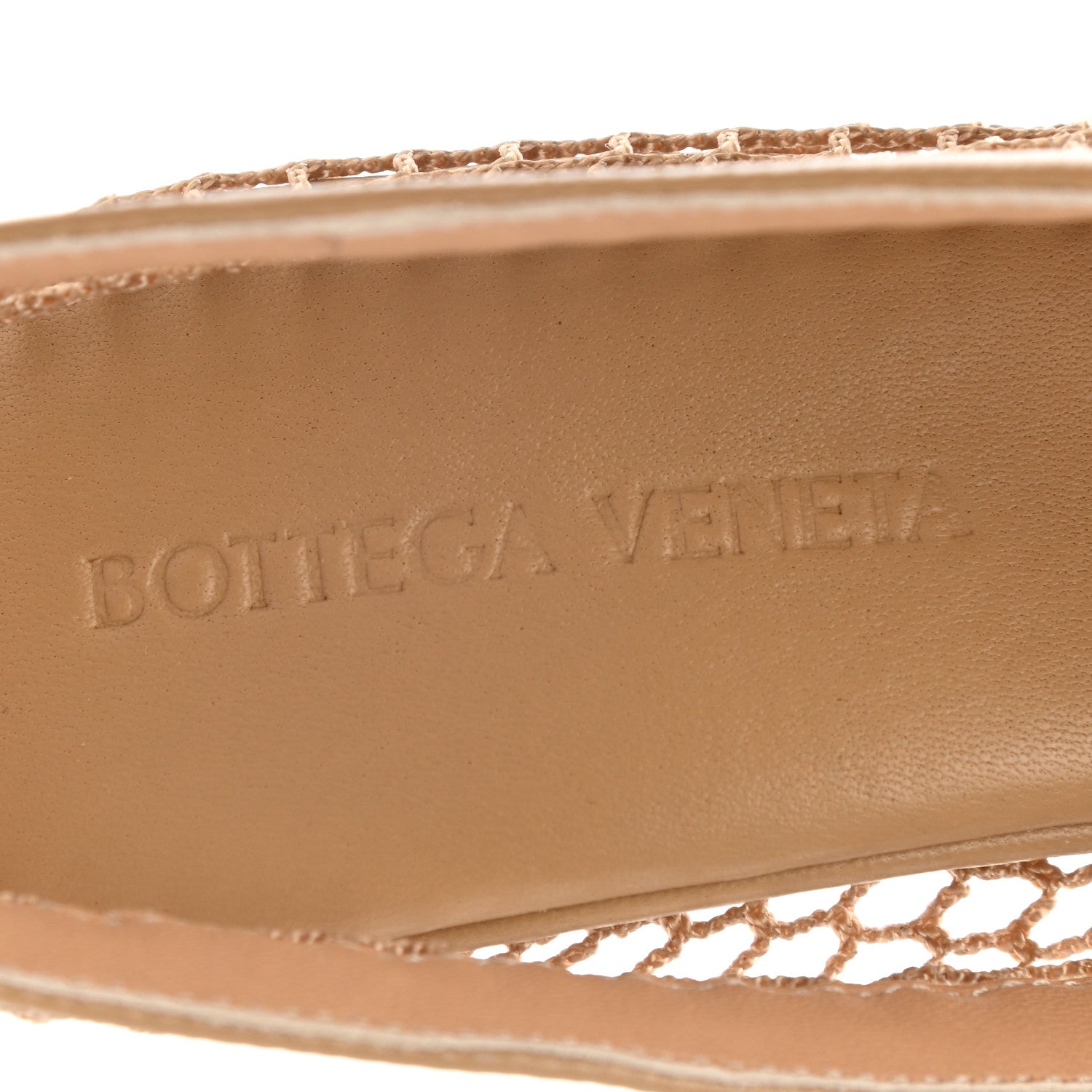 Bottega Veneta Mesh Nappa Chunky Chain Sandals 37 Beige Pony 7 of 8