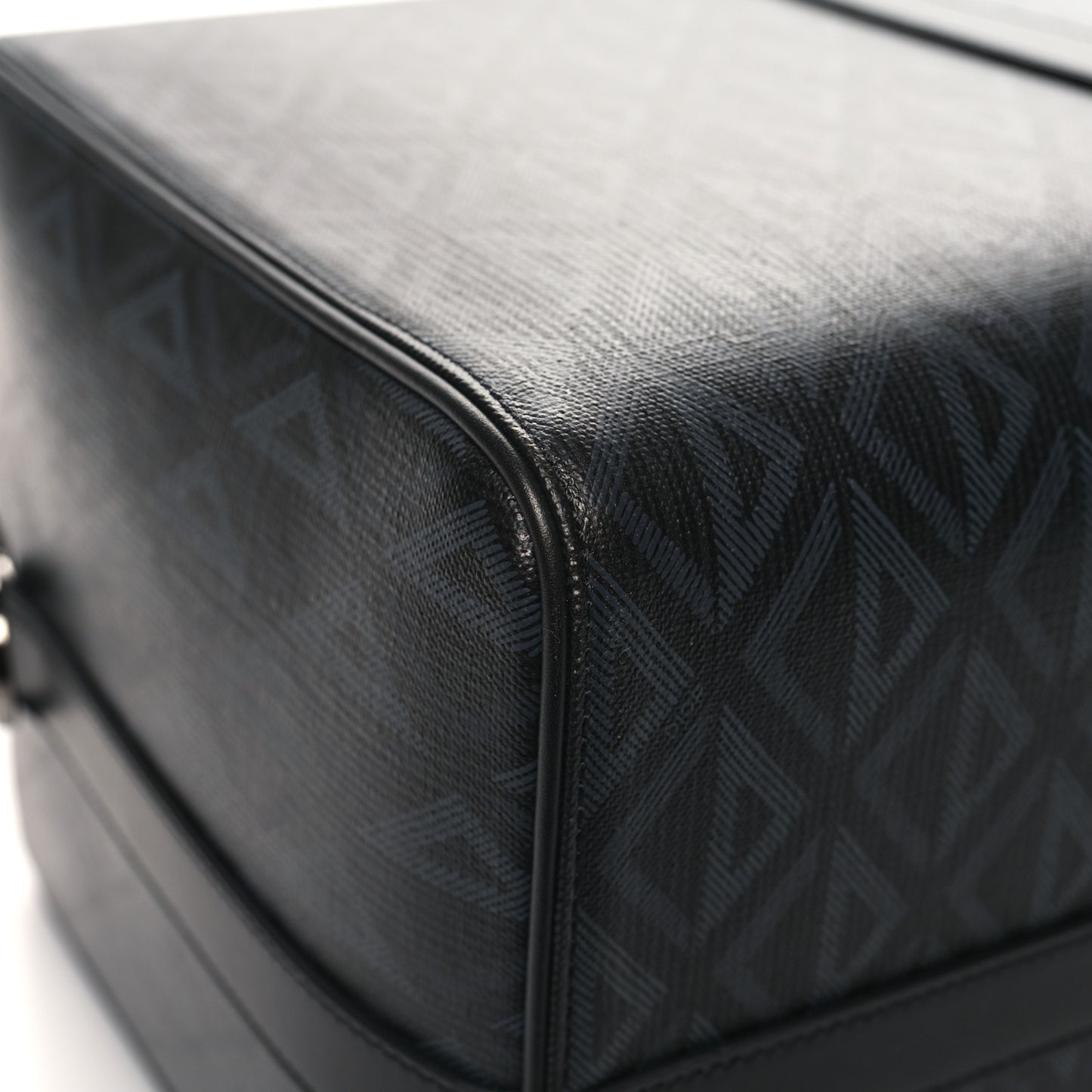 CHRISTIAN DIOR Coated Canvas CD Diamond Lingot 50 Bag Black