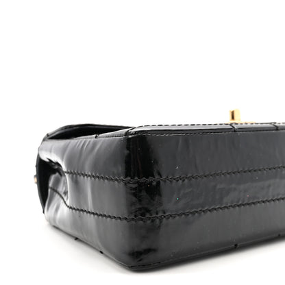 Chanel Patent Medium Chocolate Bar Flap Black 9 of 10