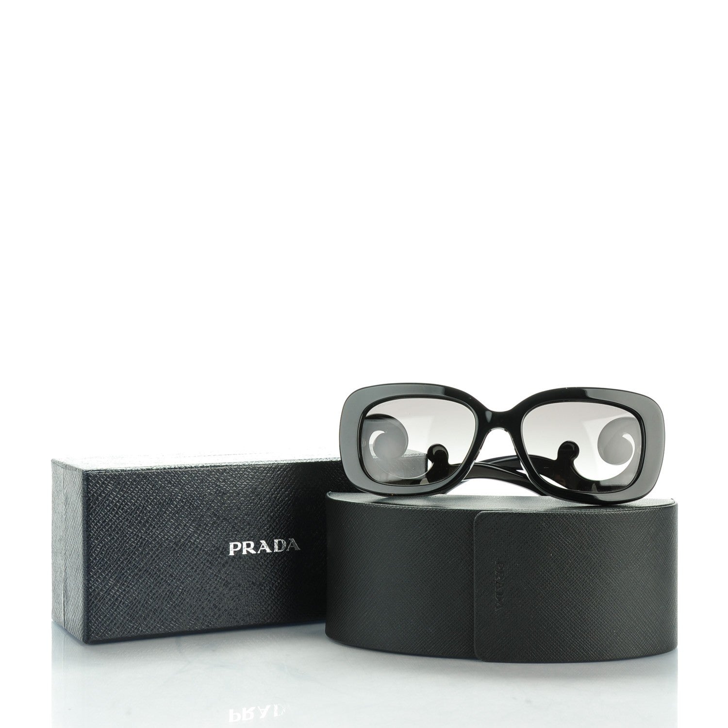 Prada Acetate Baroque Sunglasses SPR 27O Black 6 of 6