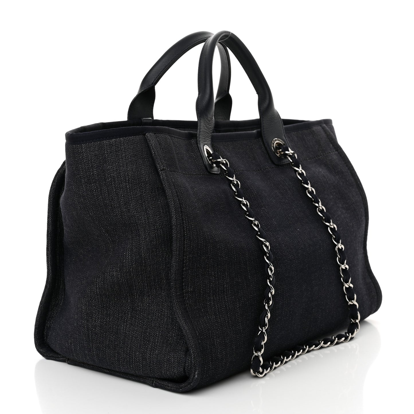 Denim Medium Deauville Tote Dark Blue