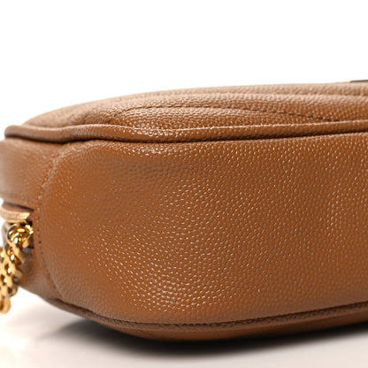 Saint Laurent Grain De Poudre Matelasse Monogram Mini Lou Camera Bag Dark Natural 9 of 11