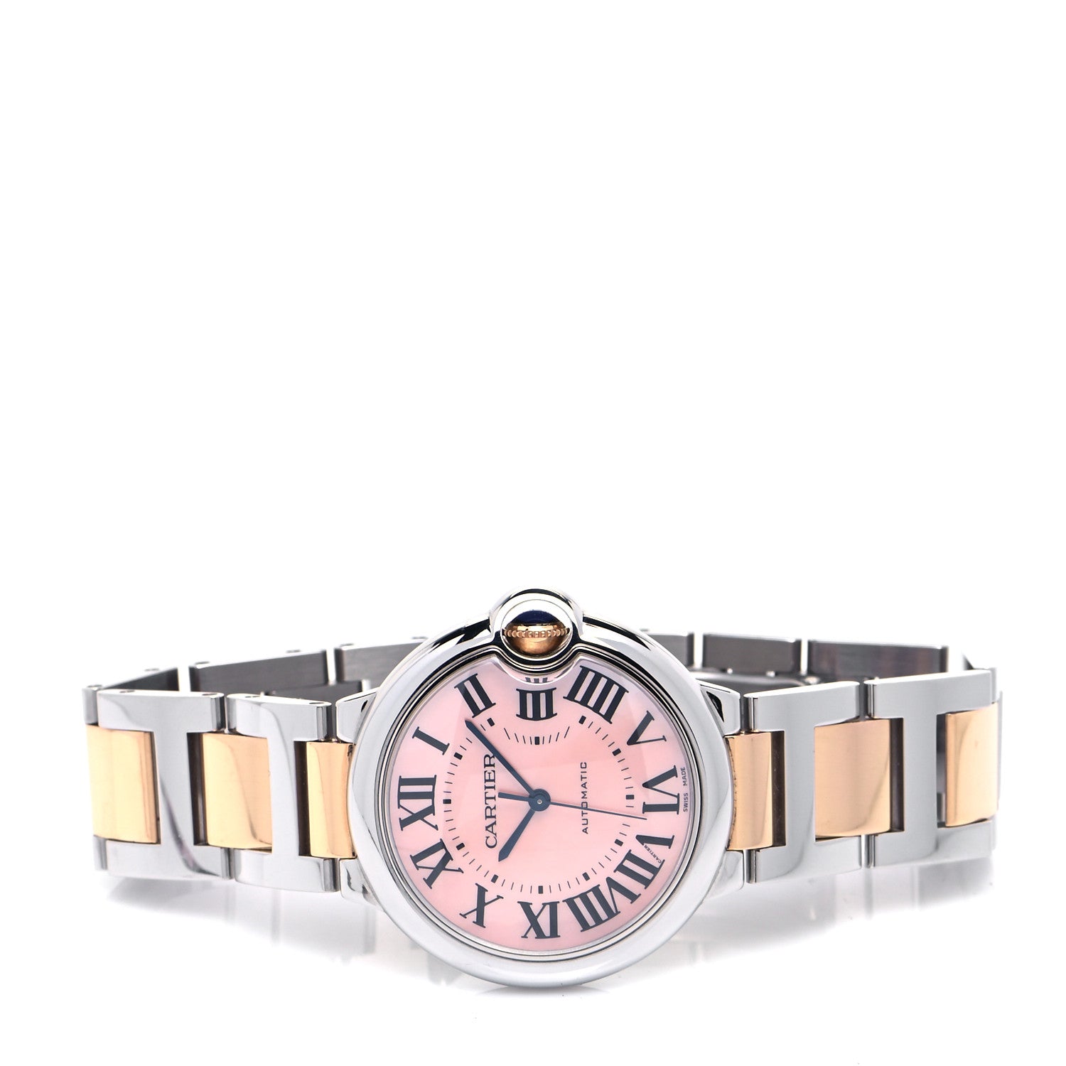 Cartier Stainless Steel 18K Pink Gold Pink Mother of Pearl 36mm Ballon Bleu De Cartier Automatic Watch 2 of 4