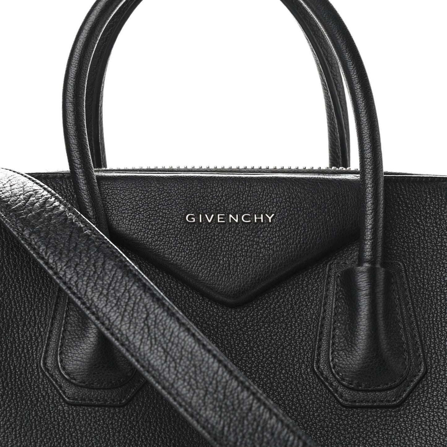 Sugar Goatskin Medium Antigona Black