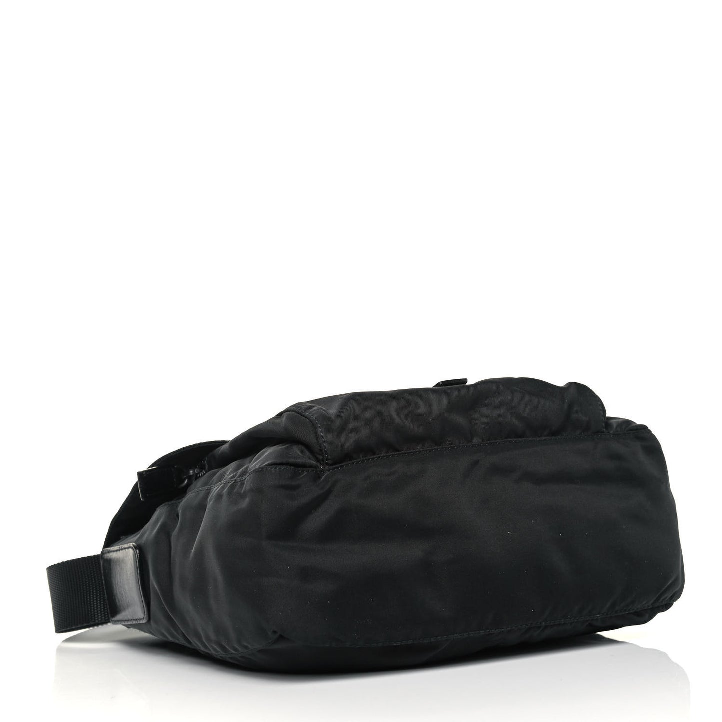 Tessuto Nylon Single Buckle Messenger Bag Black