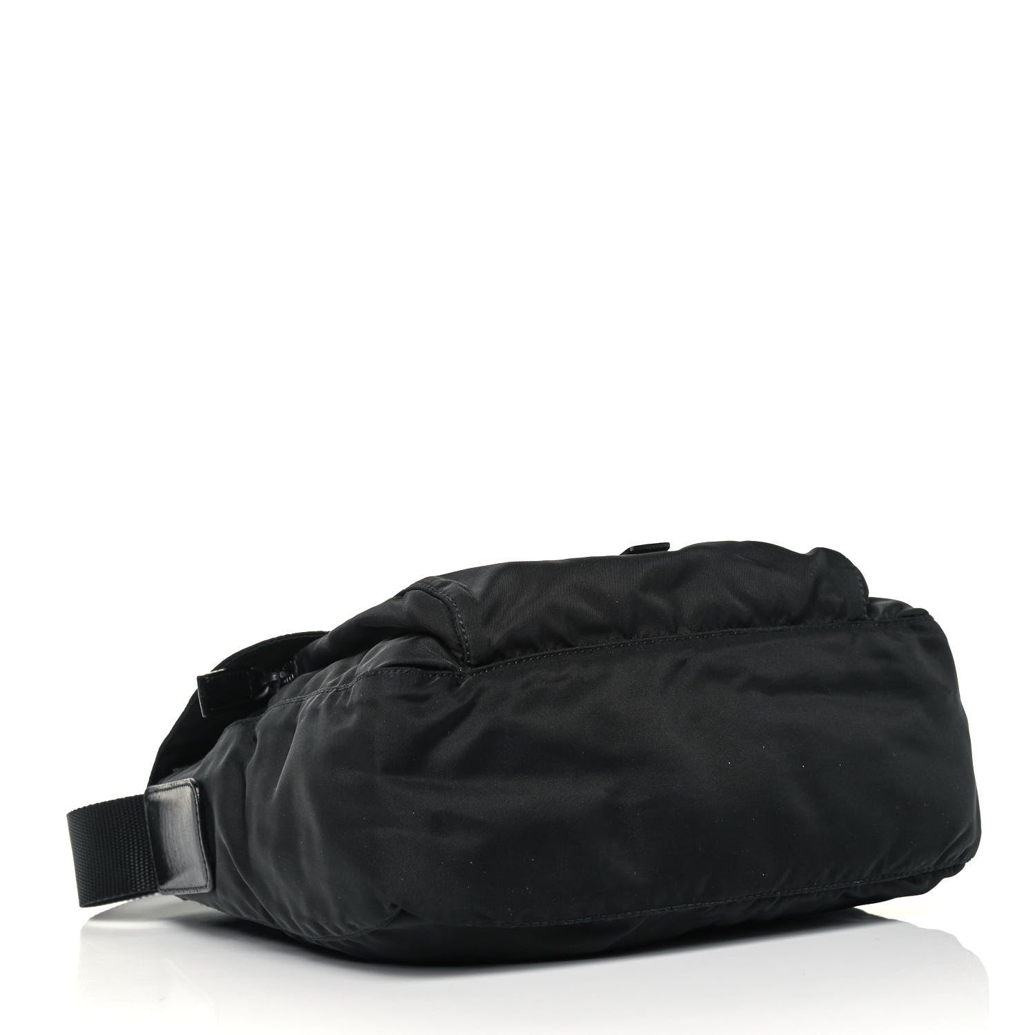 Prada Tessuto Nylon Single Buckle Messenger Bag Black 4 of 12
