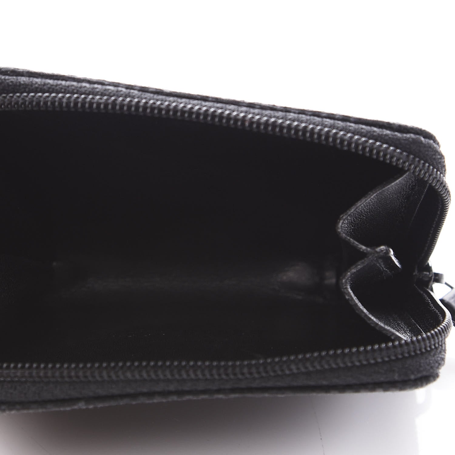 Gucci Monogram Zip Around Coin Purse Black 6 of 9