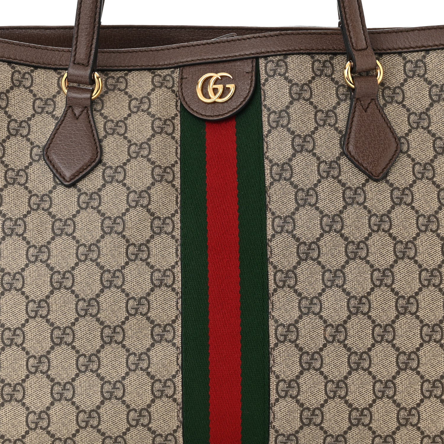 Gucci GG Supreme Monogram Medium Ophidia Shopping Tote Brown 8 of 10
