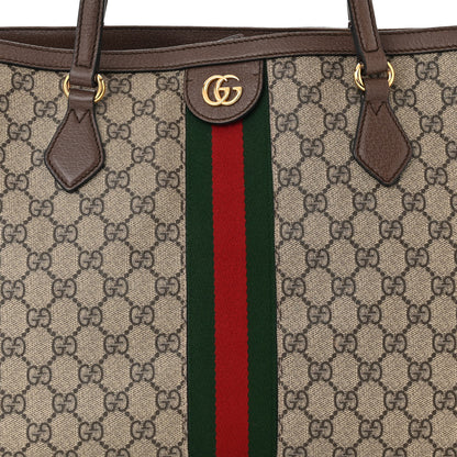 Gucci GG Supreme Monogram Medium Ophidia Shopping Tote Brown 8 of 10