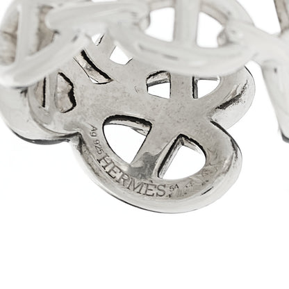 Hermes Sterling Silver GM Chaine d'Ancre Enchainee Band Ring 54 6.75 4 of 5