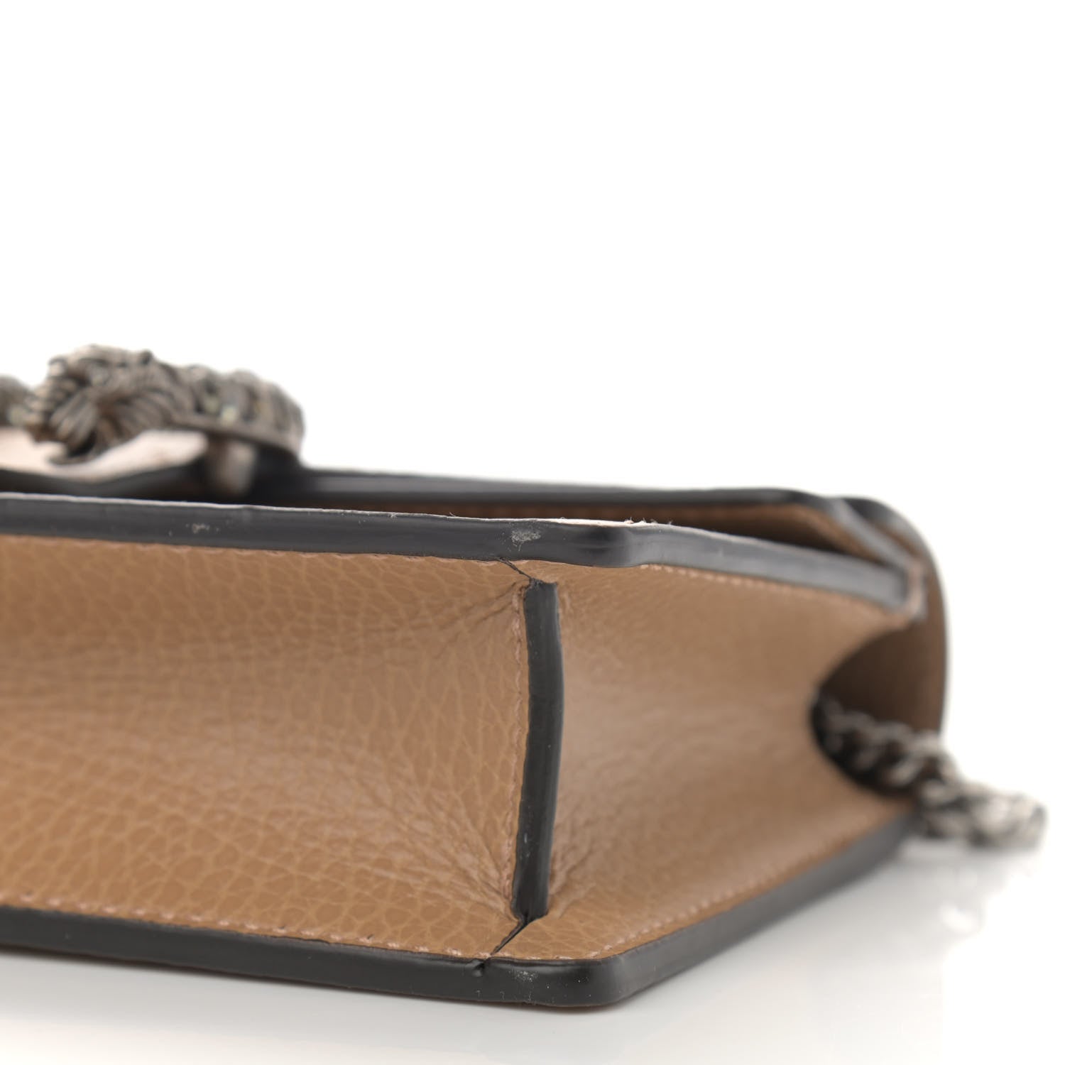 Gucci Dollar Calfskin Crystal Super Mini Dionysus Shoulder Bag Natural Tan Black Diamond 9 of 9