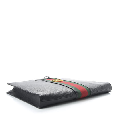 Gucci Calfskin Web Padlock Tote Black 3 of 11