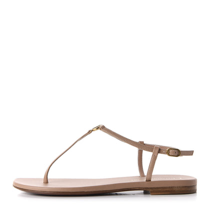 Christian Dior Lambskin Signature T-Strap Sandals 35 Rose De Vents 1 of 8