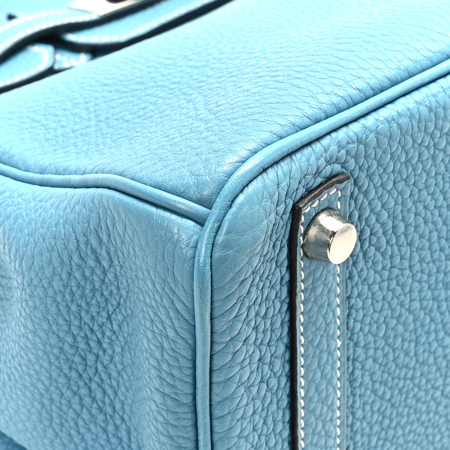Taurillon Clemence Birkin 30 Blue Jean