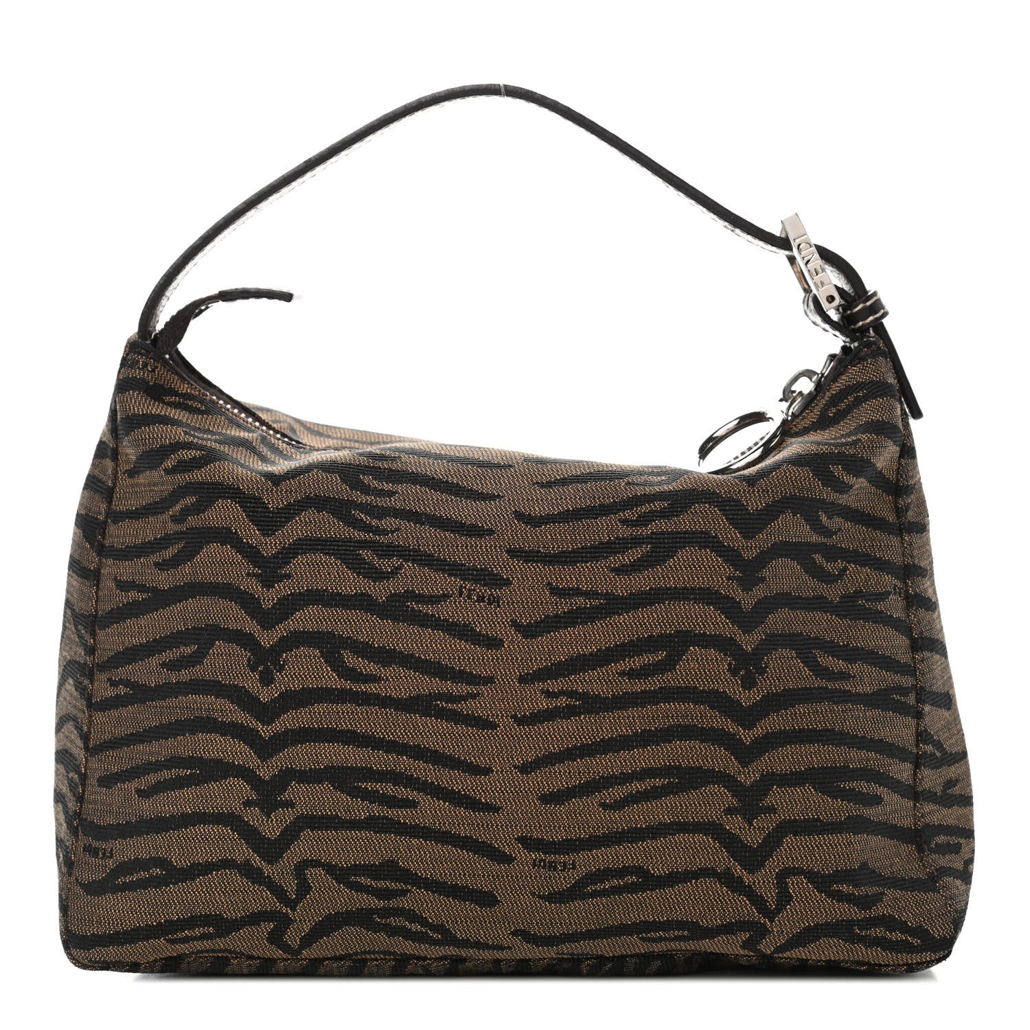 Fendi Canvas Tiger Print Mini Pochette Brown 1 of 4