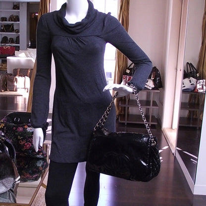Chanel Vinyl The Rock and Chain Flap Black 2 of 12