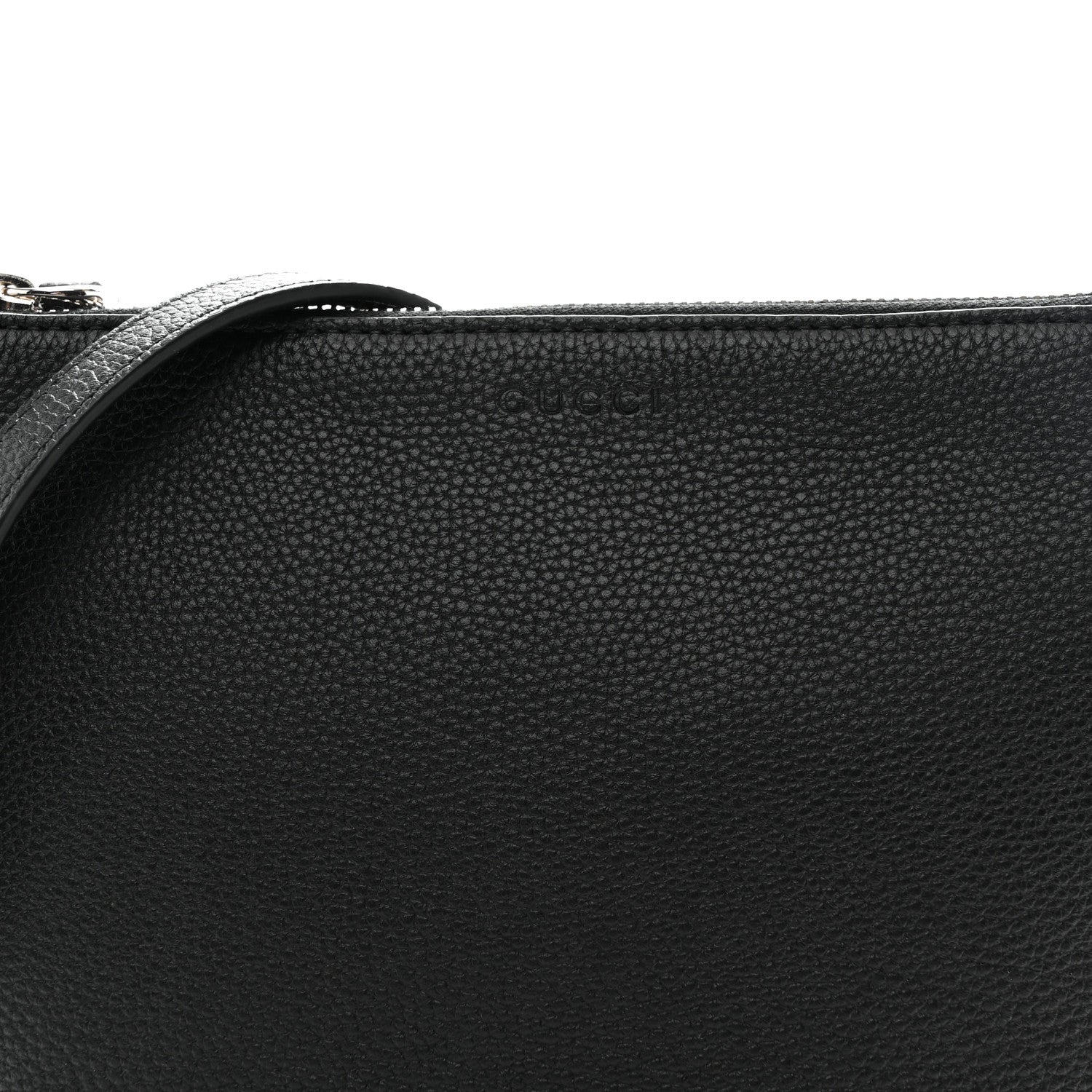 Gucci Pebbled Calfskin Mini B Shoudler Bag Black 8 of 10