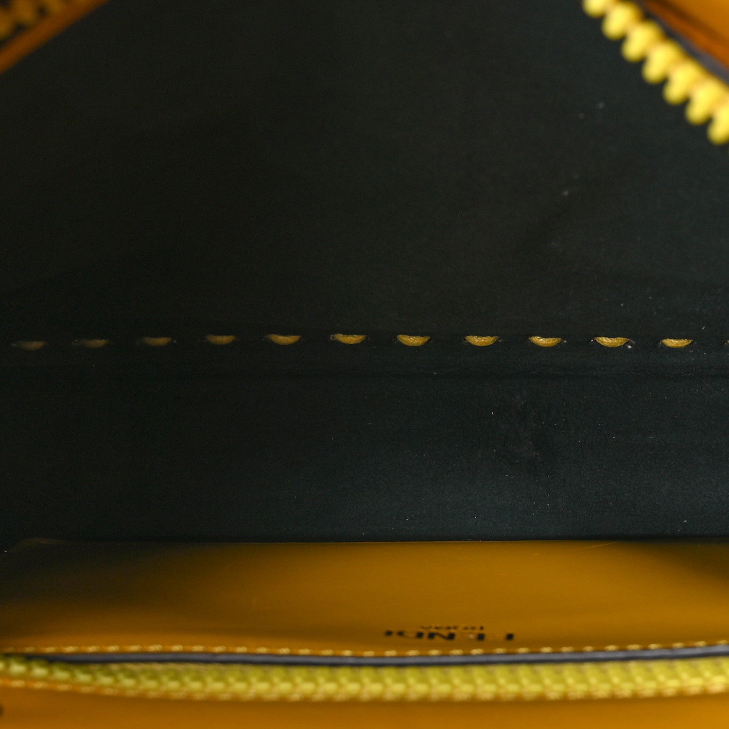 Fendi Cuoio Romano Vitello Cover Sellerissima Monochrome Mini Peekaboo I SEE U Satchel Sunflower 5 of 12