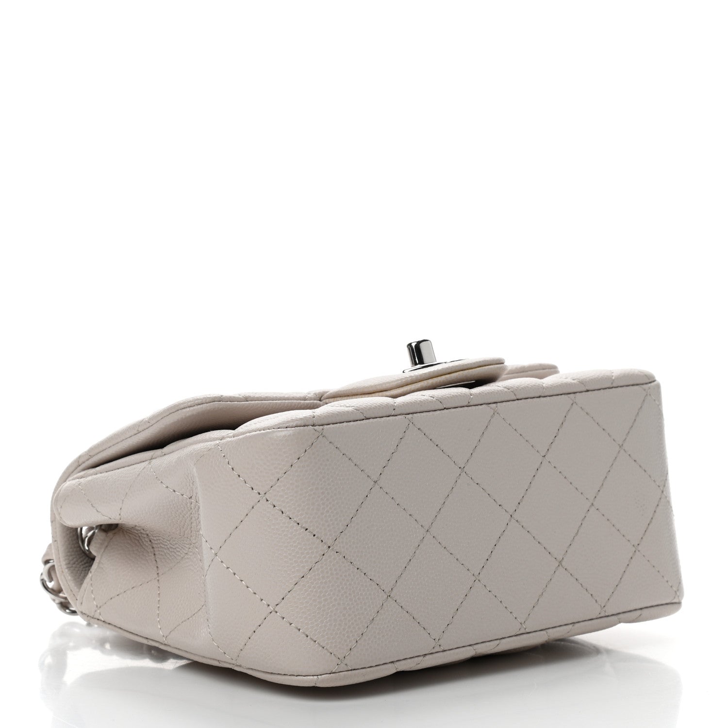Chanel Caviar Quilted Mini Square Flap White 4 of 9