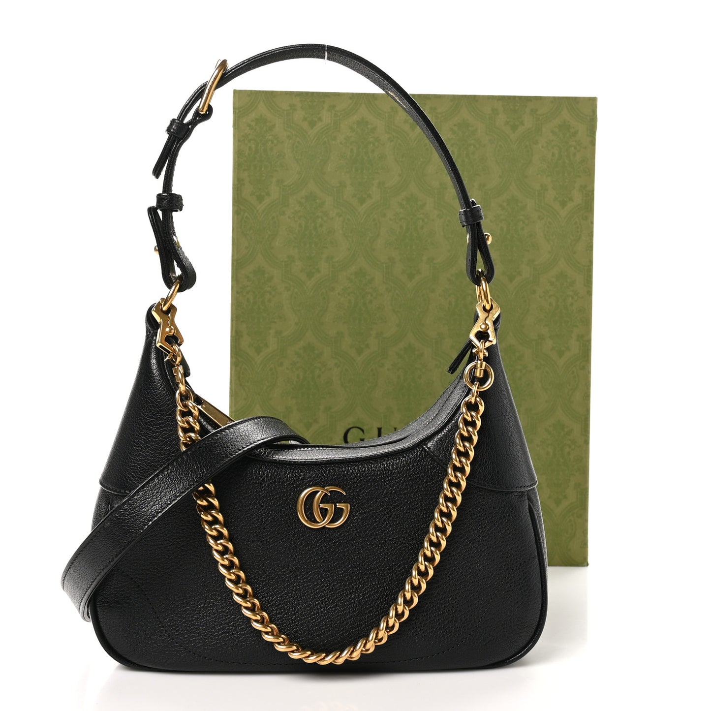 Goatskin Small Aphrodite Shoulder Bag Black