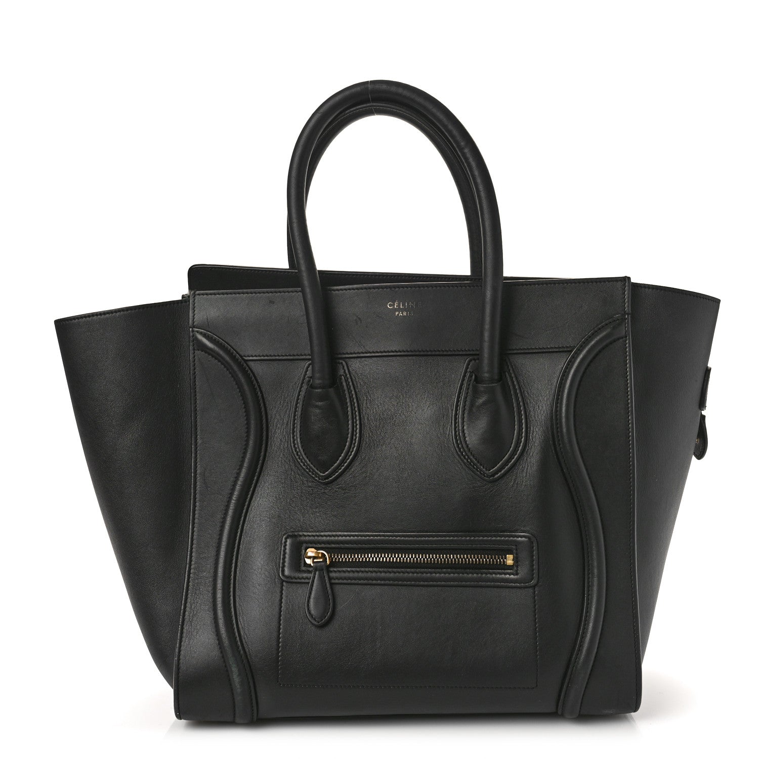 Celine Smooth Calfskin Mini Luggage Black 2 of 15