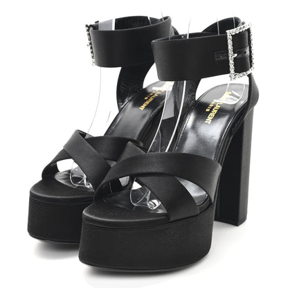 Saint Laurent Raso Regale Bianca 85 Platform Sandals 39 Black 4 of 10