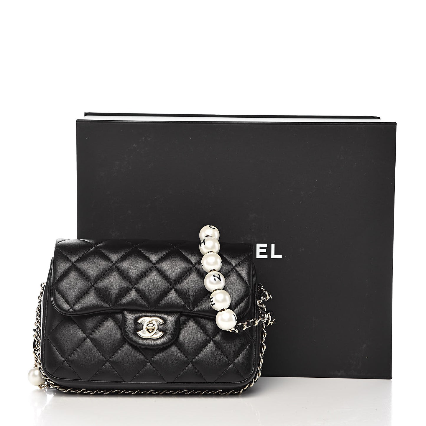 Lambskin Quilted Small My Precious Flap Black