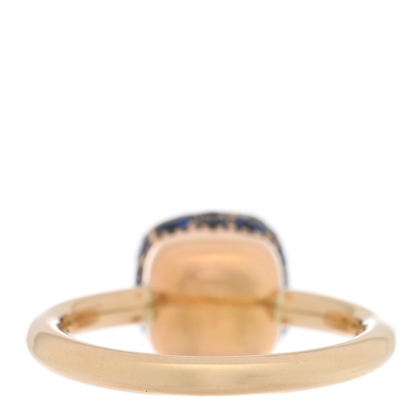 18K Rose Gold Blue Sapphire Nudo Solitaire Ring 45 3.5