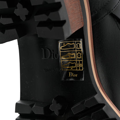 Christian Dior Calfskin Embossed Dior Quest 35mm Biker Boots 35 Black 9 of 16