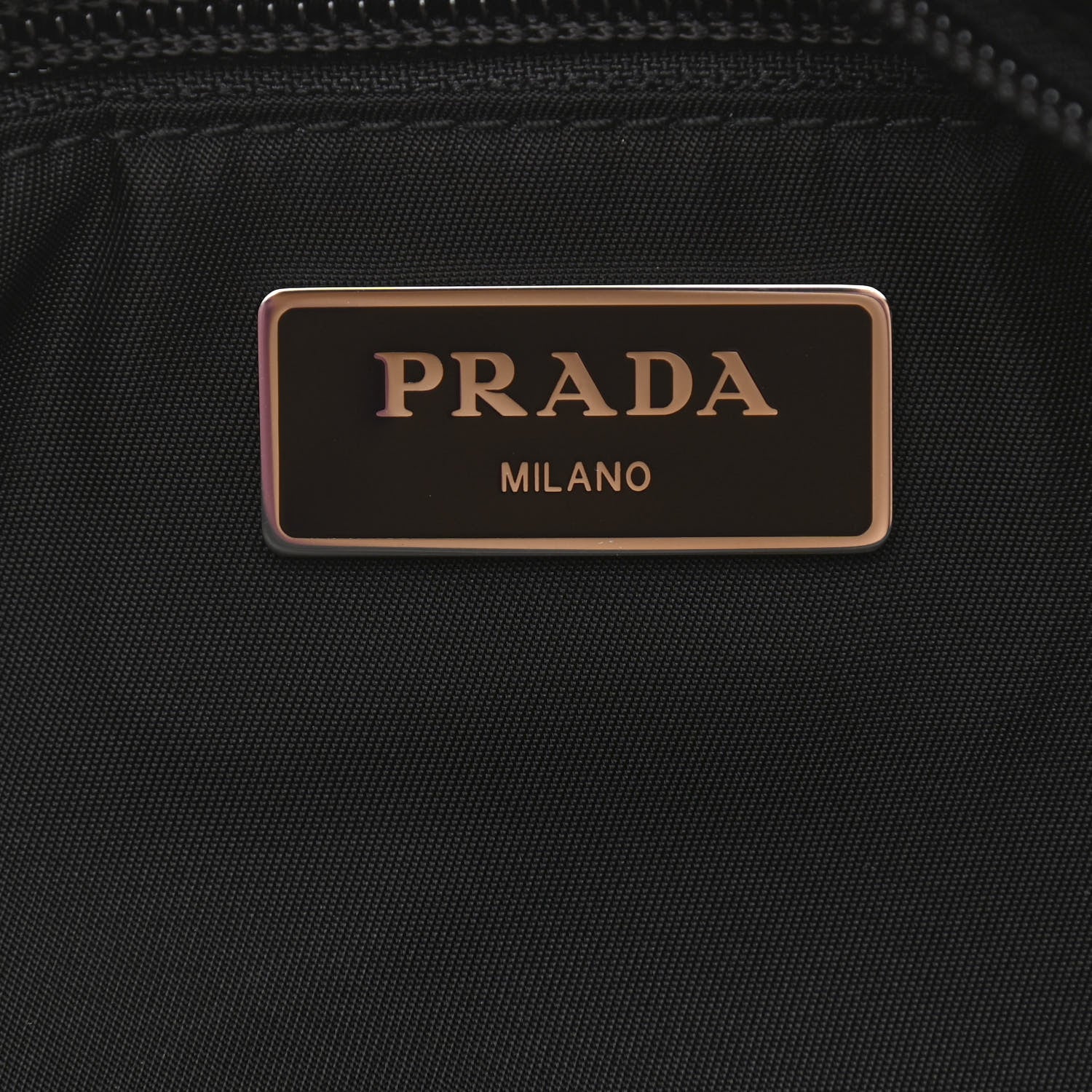 Prada Tessuto Nylon Double Pocket Belt Bag Black 6 of 10