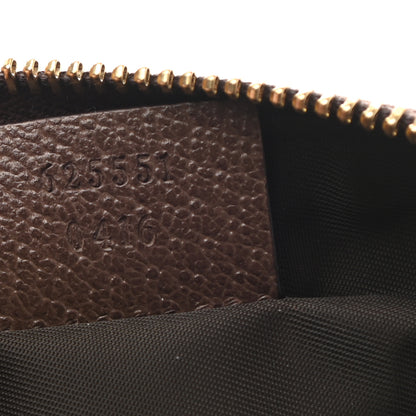 Gucci GG Supreme Monogram Textured Calfskin Web Large Ophidia Cosmetic Case Beige Ebony New Acero 7 of 7
