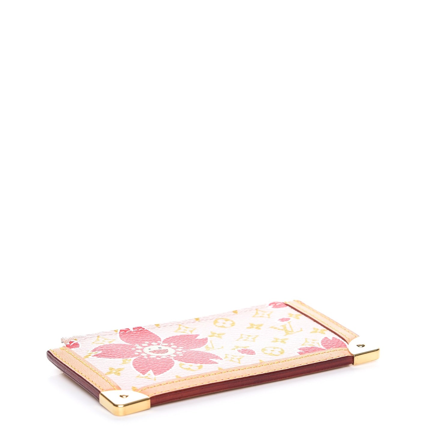 Monogram Cherry Blossom Key Pouch Red