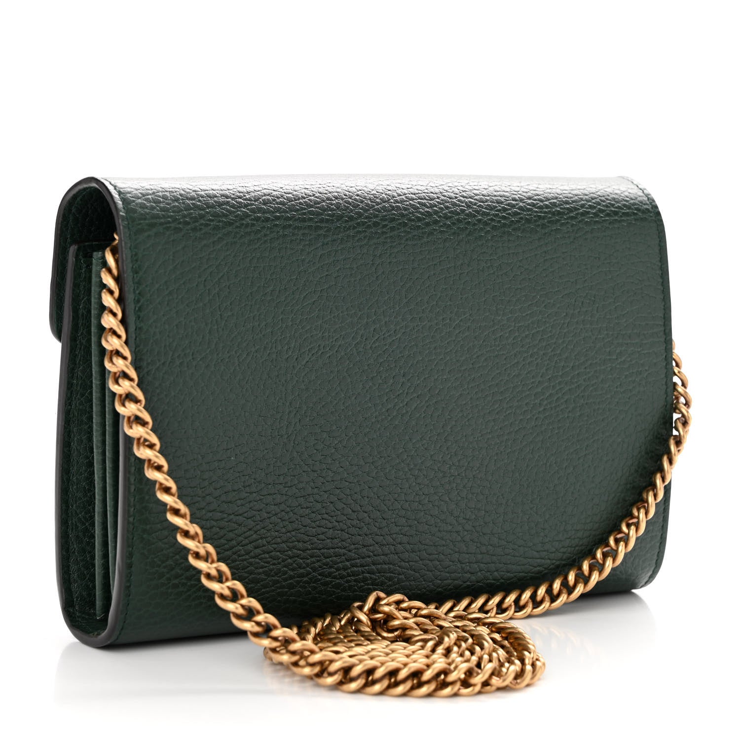 Gucci Calfskin Garden Dionysus Chain Wallet Emerald 3 of 12