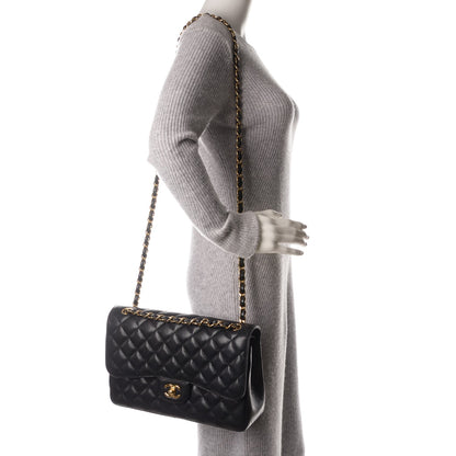 Chanel Caviar Quilted Jumbo Double Flap Black 2 of 7