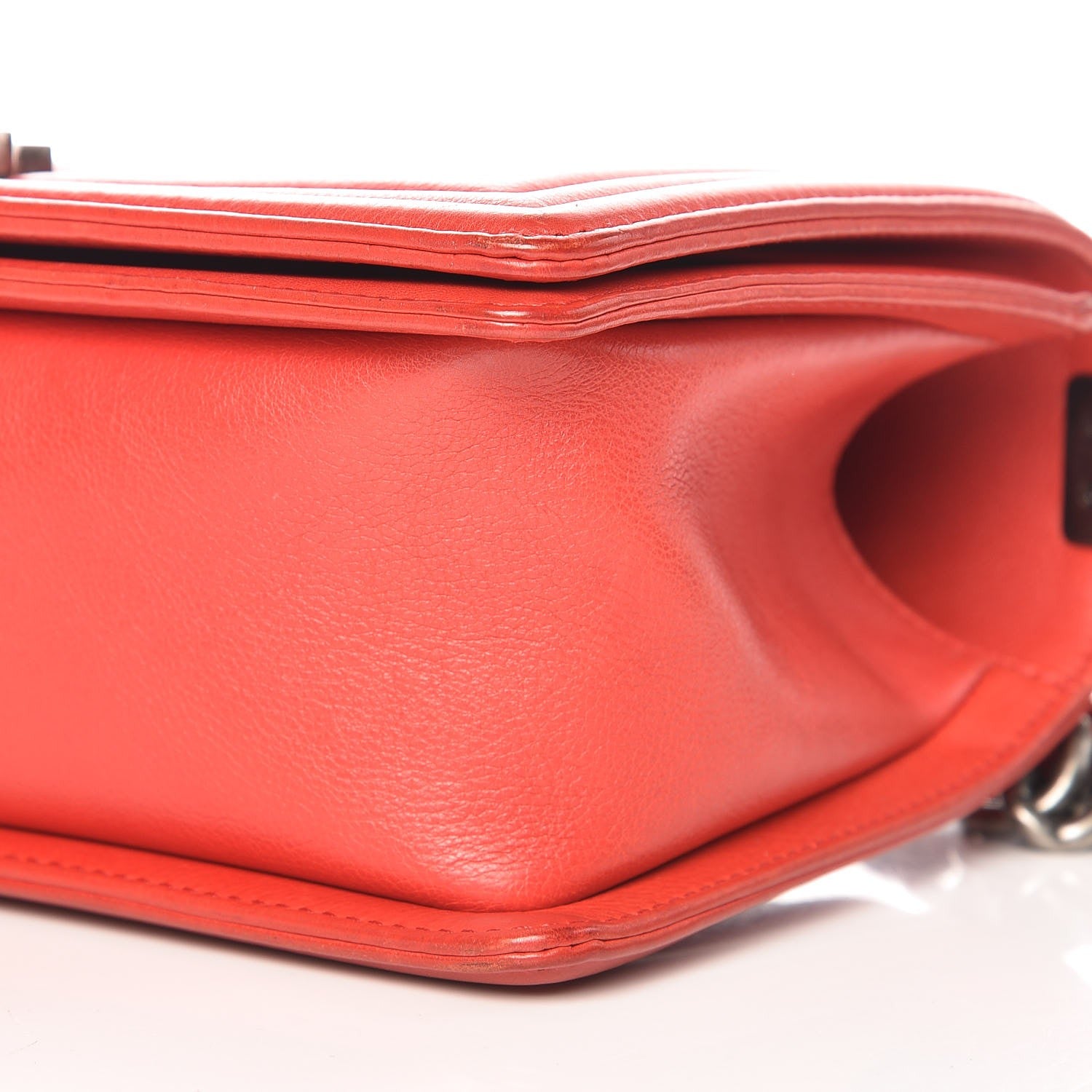 Chanel Calfskin Quilted Double Stitch Medium Boy Flap Red 12 of 12