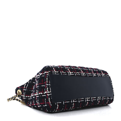 Chanel Tweed Calfskin Signe Hobo Navy Multicolor 4 of 10