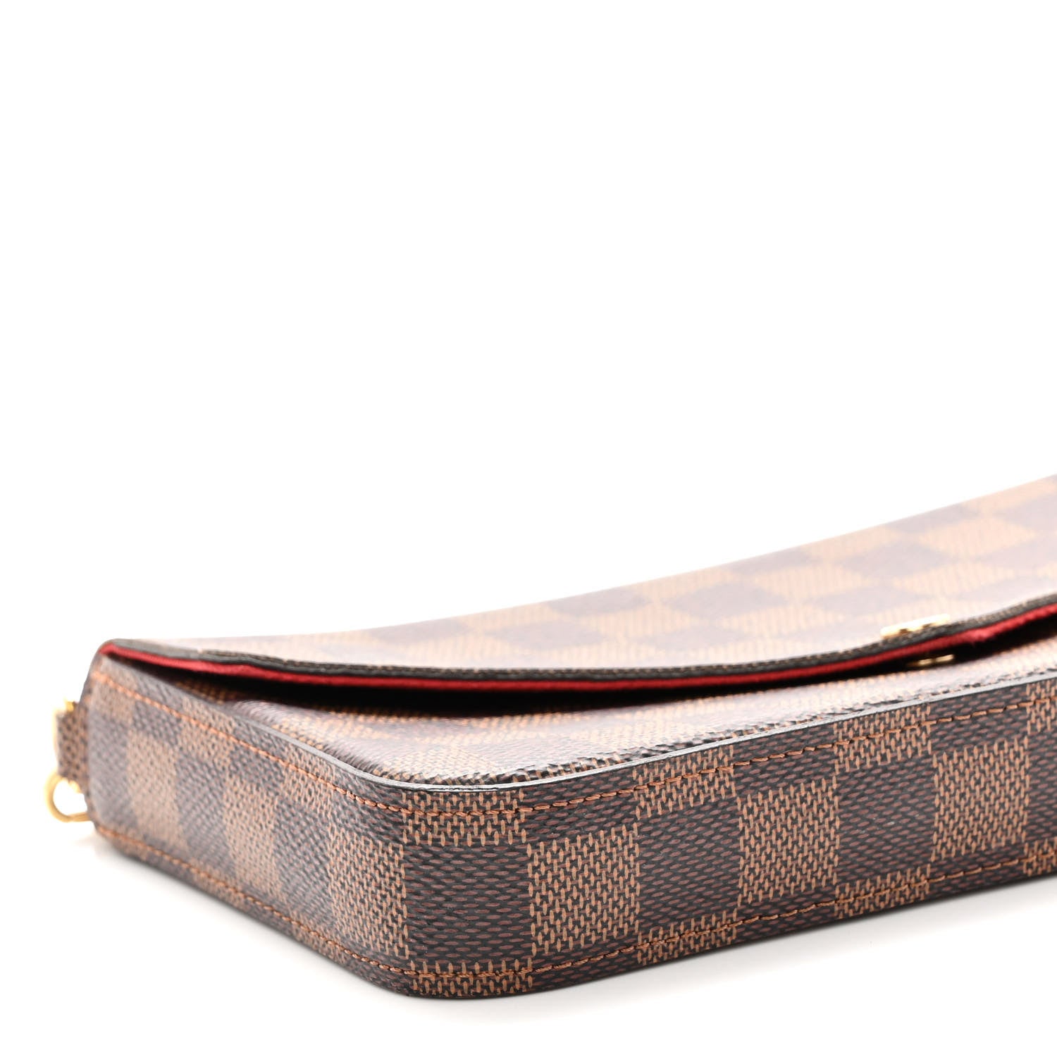 Louis Vuitton Damier Ebene Pochette Felicie Chain Wallet 8 of 9