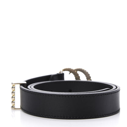 Gucci Moon Calfskin Torchon Double G 25mm Belt 75 30 Black 2 of 5
