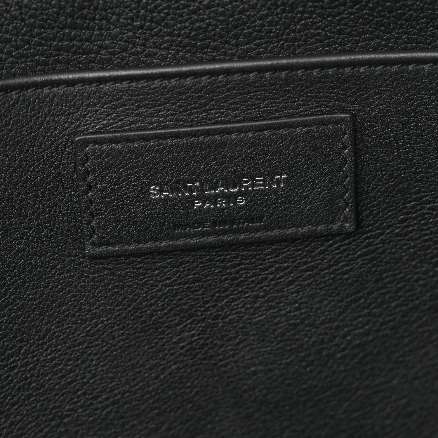 Saint Laurent Calfskin Crocodile Embossed Small Monogram Downtown Cabas Black 6 of 8