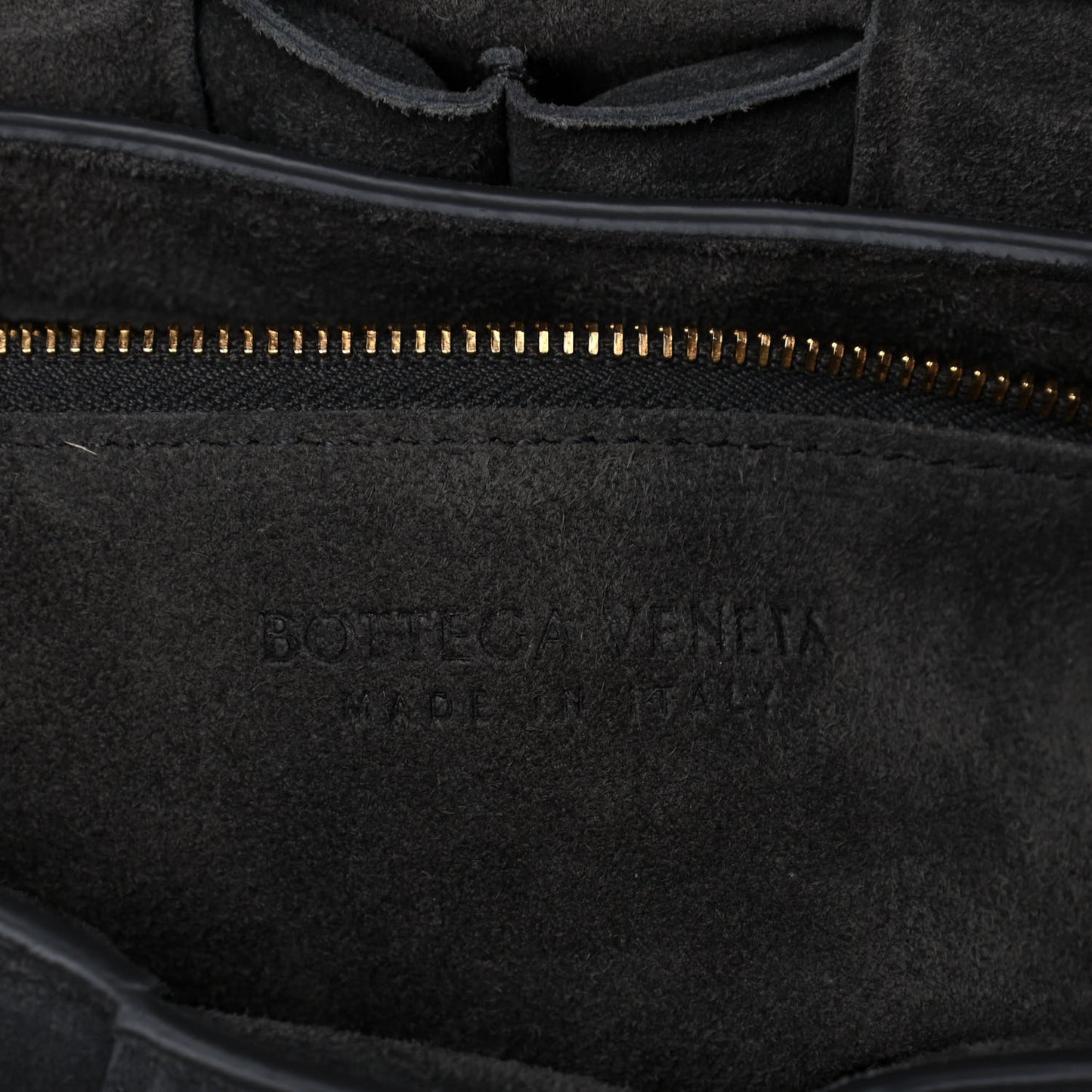 Suede Maxi Intrecciato Padded Cassette Crossbody Bag Graphite