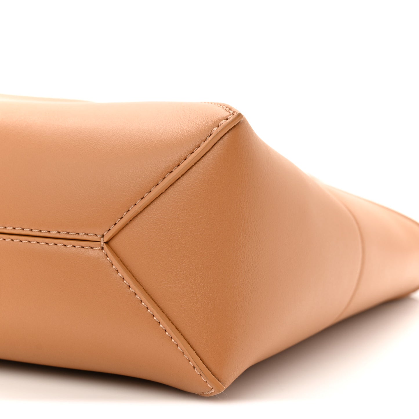 Shiny Calfskin Mini Puzzle Fold Tote Warm Desert
