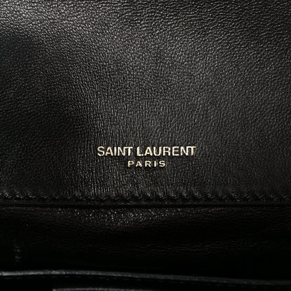 Saint Laurent Lambskin Matelasse Chevron Monogram Small Sulpice Bag Black 7 of 12