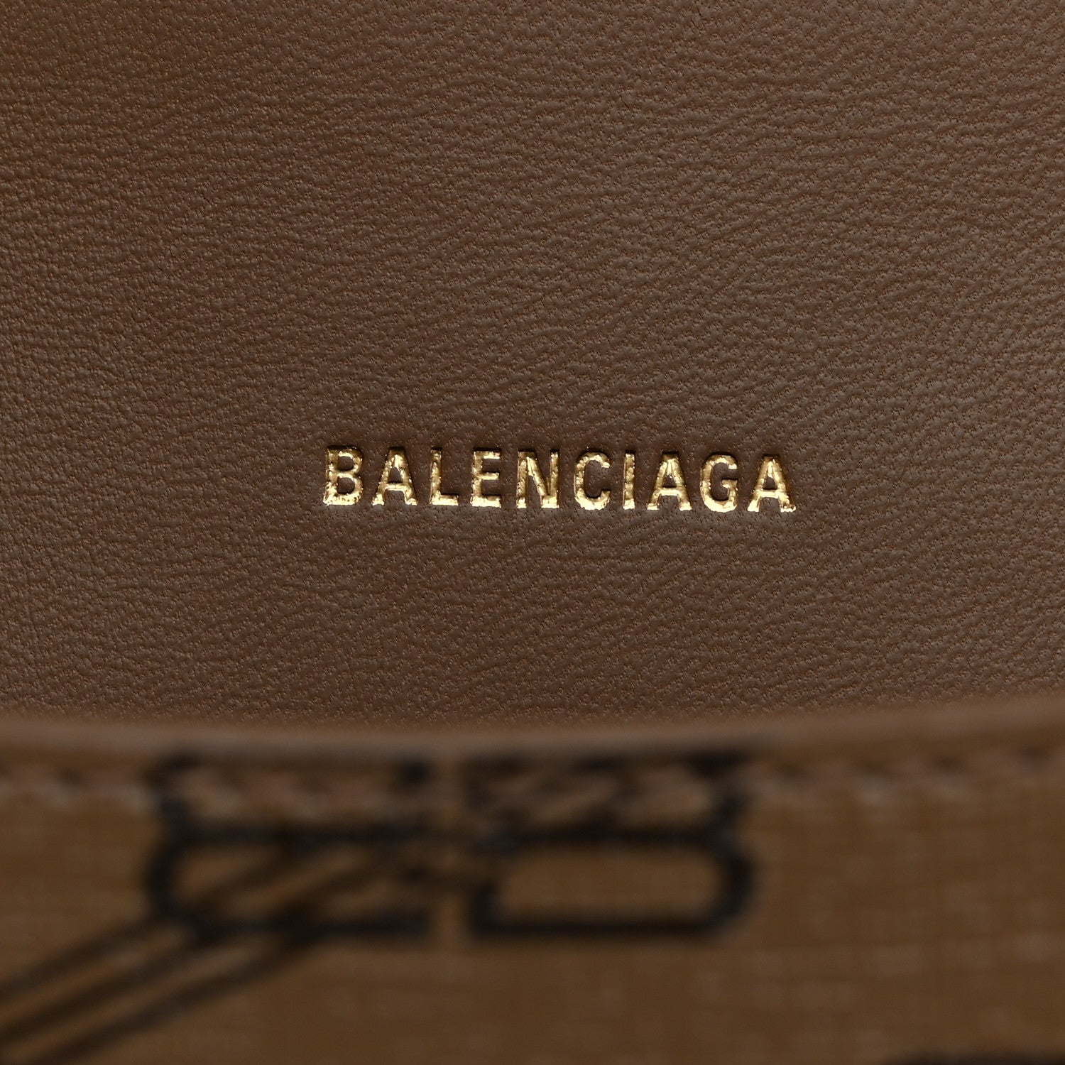 Balenciaga Coated Canvas BB Monogram Hourglass Top Handle Bag XS Beige Brown 6 of 11