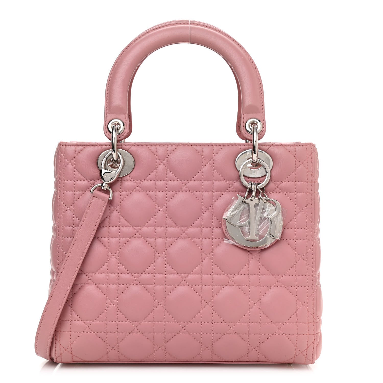 Christian Dior Lambskin Cannage Medium Lady Dior Rose Clair 1 of 10