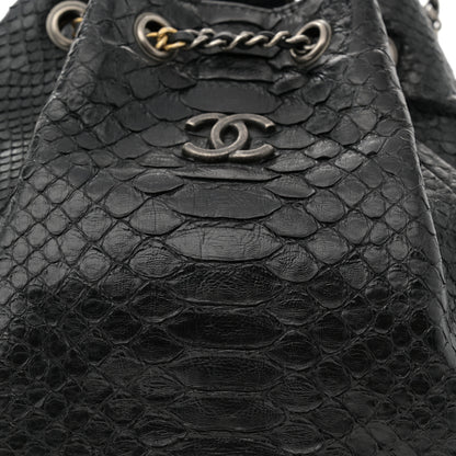 Chanel Snakeskin Small Gabrielle Backpack Black 8 of 12