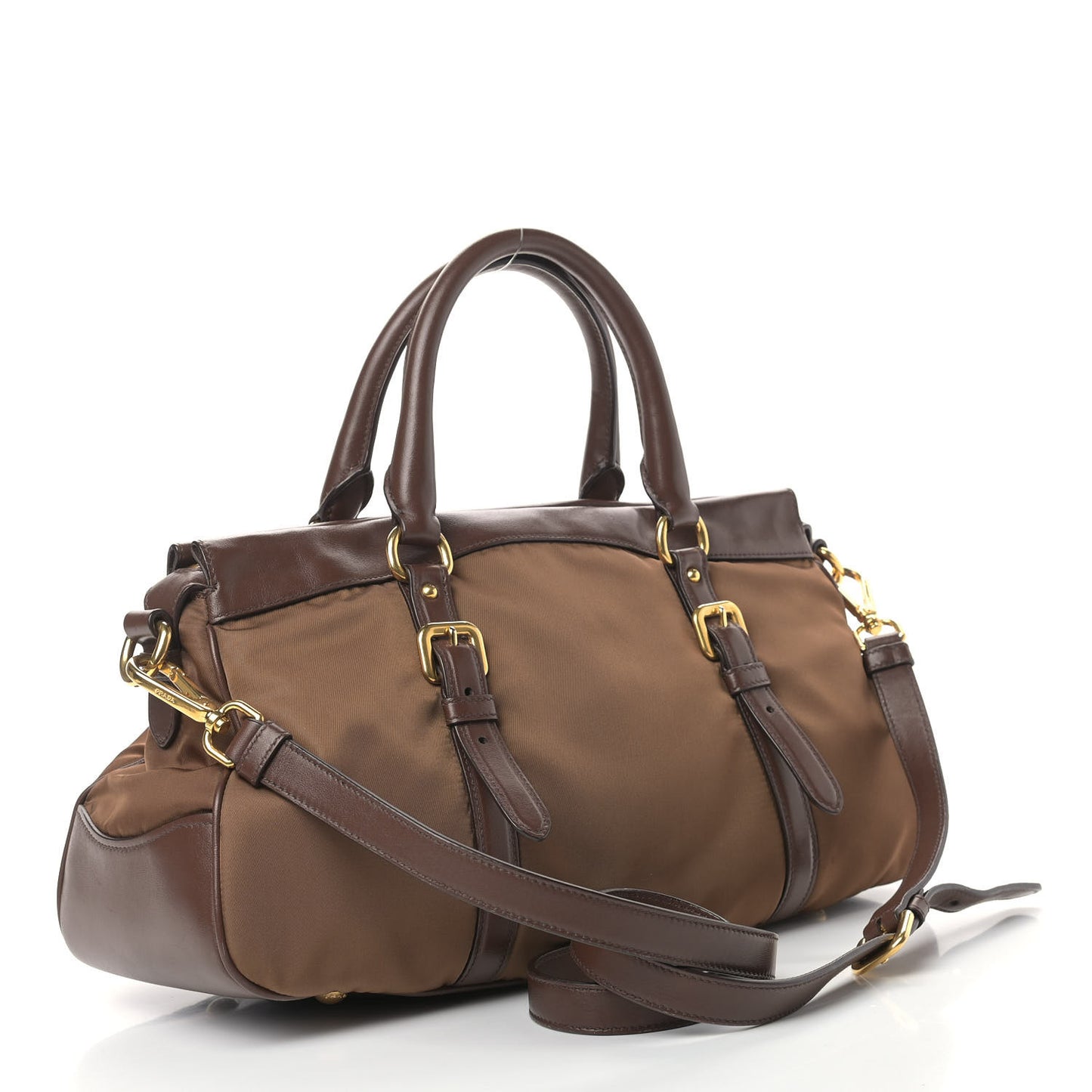 Nylon Tessuto Soft Calf Tote Corinto