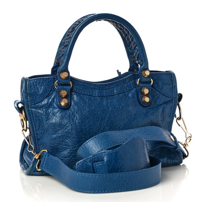 Balenciaga Agneau Giant 12 Gold Hardware Mini City Bleu Lazuli 3 of 10